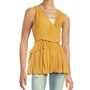 Free People Float Away Ruffle Tank NWT